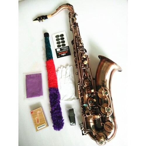 New Antique Copper Tenor Sax Bb Flat Saxophone Instrument Dedicated Gold Brass tube body Saxophone and case