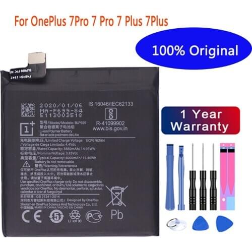 New Original Replacement Battery 4000mAh BLP699 For OnePlus 7Pro 7 Pro 7 Plus 7Plus Cell Phone Battery With Free Tools