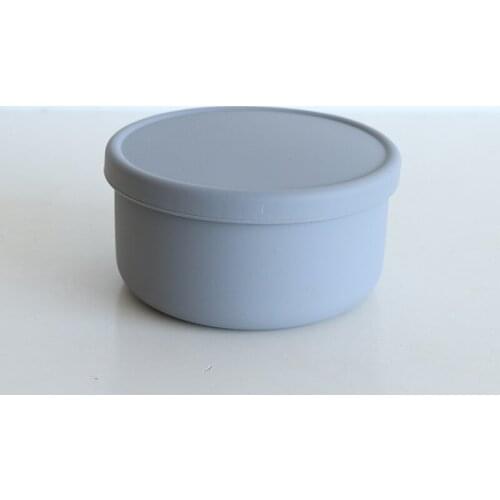 700ml Solid Color Silicone Lunch Box Simple Microwave Dinnerware Snacks Boxes for Student Office Food Storage Container