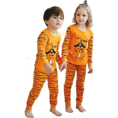 Children pajamas sets baby animal cartoon sleepwear unisex winter autumn pyjamas teenage nightwear warm jacket kids long johns