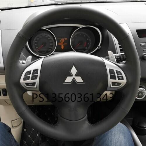 Suitable for Mitsubishi ASX Pajero Pajero Sport Lancer Outlander hand stitched steering wheel cover leather suede grip cover