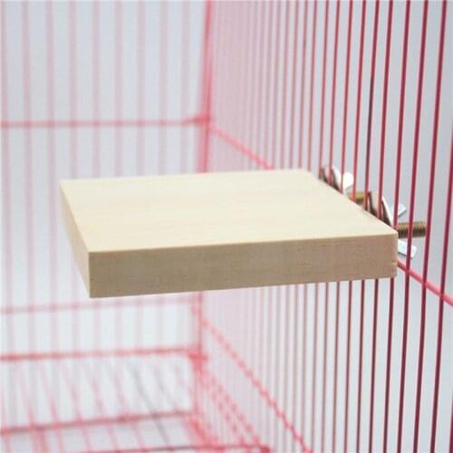 Parrot Stand Platform Wooden Square Bird Corner Shelf Small Animal Cage Stand Rack Platform Bird Cage Toys Pet Supplies