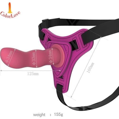 Leather Pants Wearable Dildo Unisex Equipment Lesbian Masturbation Adult Passion Products