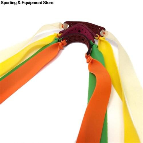Outdoor Slingshot Rubber Band Natural Latex Yellow Catapult Flat Elastic Resilient Tube For Tactical Slingshot Hunting Accessory