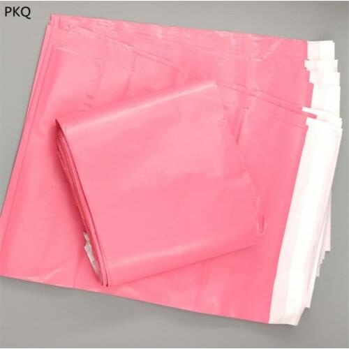Pink 100Pcs Plastic Envelope Bag Self-seal Adhesive Courier Storage Bags Plastic Poly Envelope Mailer Postal Shipping Mailing