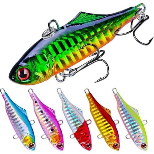 1Pcs 7.5cm 23g VIB Fishing Lure Winter Sea Hard Bait Crankbait with Lead inside Vibration Fishing Tackle plastic Fish Wobbler