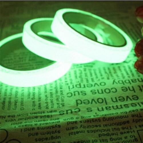 Self-adhesive green luminous tape luminous sticker 1cm 3m/roll decorative scene luminous fluorescent tape warning sticker