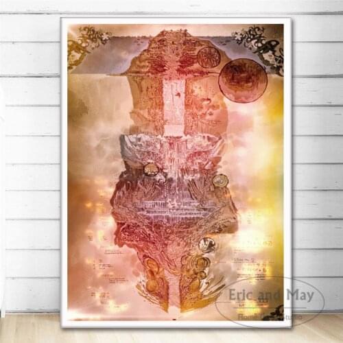 Made In Abyss Map Anime Movie Posters And Prints Canvas Painting Wall Art Picture Vintage Poster Decorative Home Decor Quadro