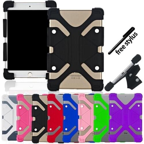 Silicone Stand Case Cover for Zte Zpad 10.1/Tesco Connect 10/Vodafone SmartTab N8/Cello 10.1 Tablet/HP Slate 10 HD +Free Stylus