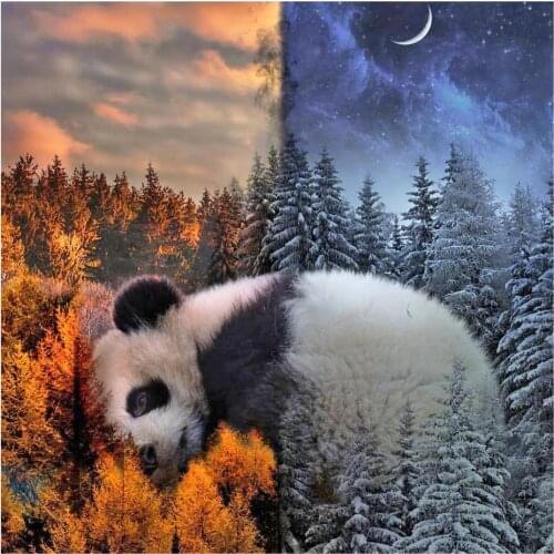 5D DIY Home Decoration Home Decorations Cute Panda Sleeping In The Bush Daimond Paiting Broderie Diamant Kit Complet