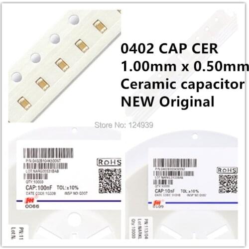 0402 CAP CER NPO 470pF 0.3pF 2.7pF 330pF 2.2pF 50V X7R 223K 22nF 103K 10nF 25V 333K 33nF 473K 47nF 682K 6.8nF 102K 1nF 474K 47