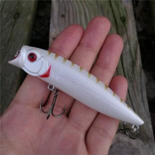 1pcs Top Water Bass Fishing Lures Popper Surface Isca Artifical Bait Fishing Wobblers Fishing Bait 9.5cm 11g