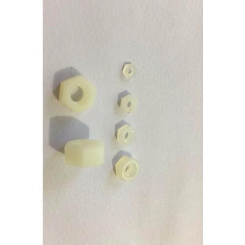 100pcs M2 M2.5 M3 M4 M5 M6 Hex Nylon Nut Hexagon Plastic Nut Hexagonal Nut