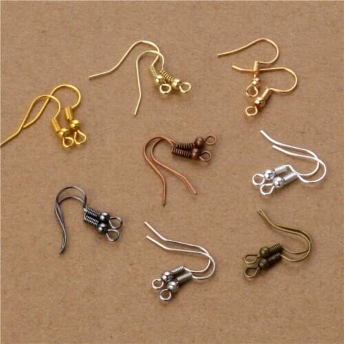 200pcs/lot(100 pairs) 20mm Rhodium Antique Earring hook Ear Wire DIY Jewelry Making Findings Earring Accessories for Women