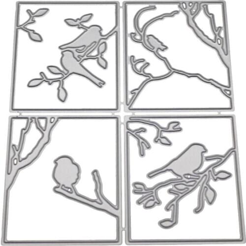 2020 Birds on Branch Metal Cutting Dies Stencil Scrapbooking DIY Album Stamp Paper