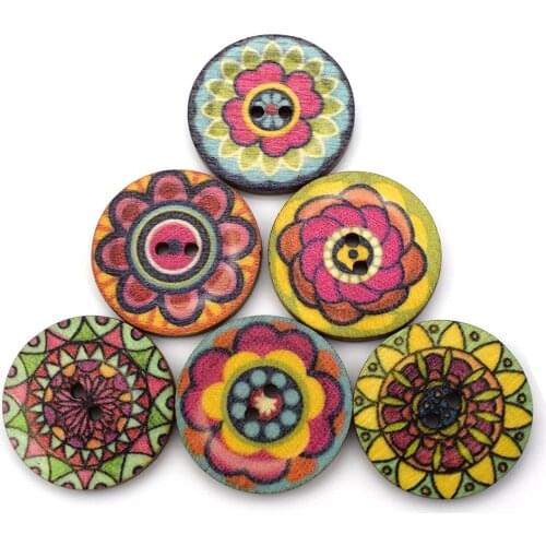 300PCS Wood Button Sewing Scrapbooking Two Holes Garland Wood Buttons DIY Clothing Accessories