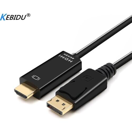 4K DisplayPort to HDMI-compatible Cable 1M 1.8M 1080P 30Hz DP Port to HDMI-compatible Cable for Connect Laptop to HDTV Projector