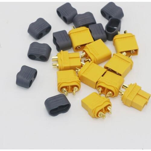 Amass XT60H + Plug Connector With Sheath Housing 5 Male 5 Female 10pcs/5 Pairs