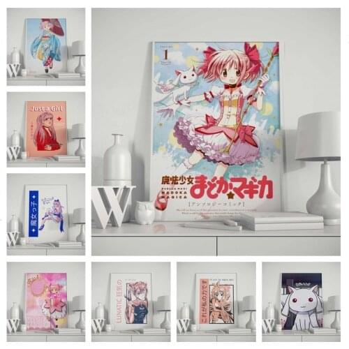 Anime:Puella Magi Madoka Magica Wall Art Canvas Painting Nordic Posters And Prints Wall Pictures For Living Room Decoration