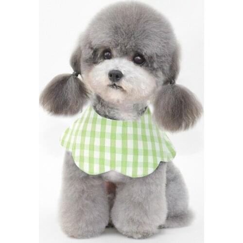 Plaid Dog Bandana -Cotton Dog Bandanas Triangle Bibs Kerchief Scarfs for Small Medium Large Dogs and Cats