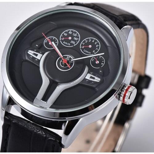 Creative Natrual style Classic precision Fashion Mens Quartz watch 3D Racing tire Free Stainless Strap Clock Casual Sports 2021