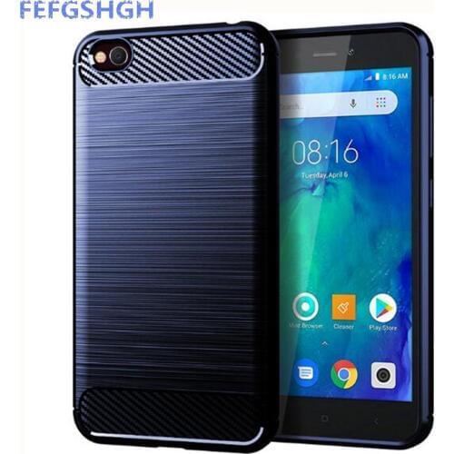 Carbon Fiber Cover For Xiaomi Redmi Go Case Rubber Silicone Phone Cases For Xiaomi Redmi Go Back Case