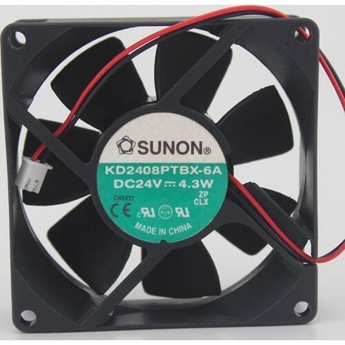 KD2408PTBX-6A 8025 8cm 24V 4.3W Double Ball Frequency Converter Fan