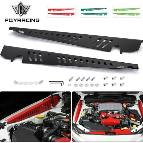 Fender Shrouds Kit Aluminum Black (Red/Green/Deep Green) Panel Plate Engine Bay w/ Hardware For 15-on Subaru WRX & STi PQY-CCR04