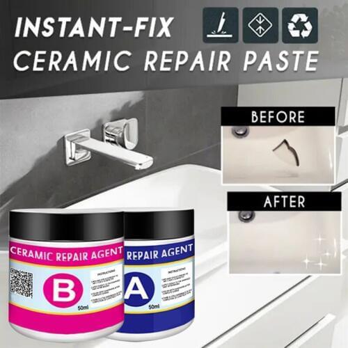 HOT Ceramic Repair Paste Porcelain Shower Fiberglass Tiles Chips Scraps Drill Holes Repair Adhesive NDS