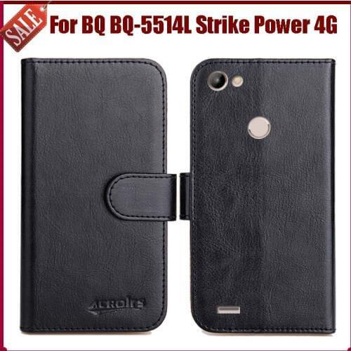 Hot Sale! BQ BQ-5514L Strike Power 4G Case New Arrival 6 Colors High Quality Flip Leather Protective Cover Phone Bag