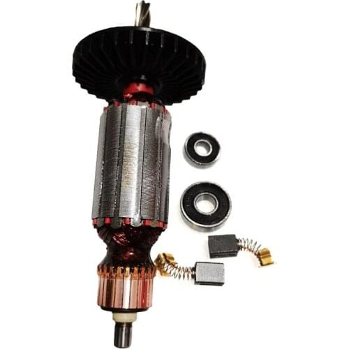 J2FA Replacement 5 Teeth AC220-240V Hammer Drill Armature Rotor for Makta HR2440 HR2453 Compatible with Angle Grinder