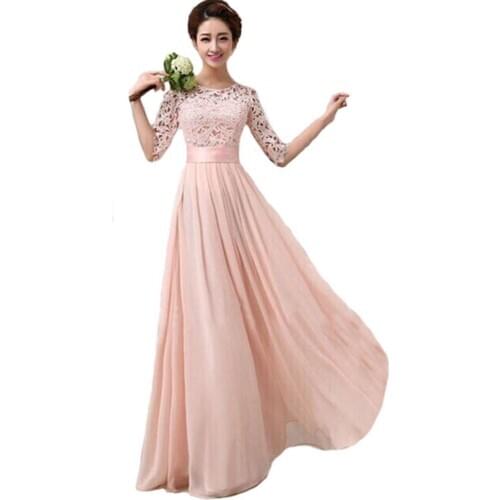 2015 Amoin Womens Gorgeous Elbow Sleeve Sexy Elegant Prom Dress