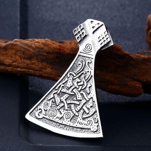Men exquisite Viking Axe Pendant Necklaces Jewellery Goth Male Scandinavian Norse Vintage Women Jewelry