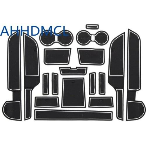 AHHDMCL Non-Slip Car Door Gate Slot Mats Cup Armrest Storage Pad Mat For Geely Emgrand GL Automatic Transmission Version