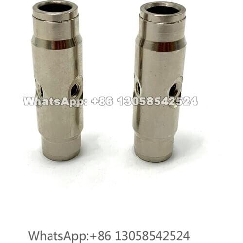 .Nickle Plating 2 Nozzles Hole Fitting Quick Connector, Coupling Slip Lock Through Connector, Slip Lock Fitting Quick Connector