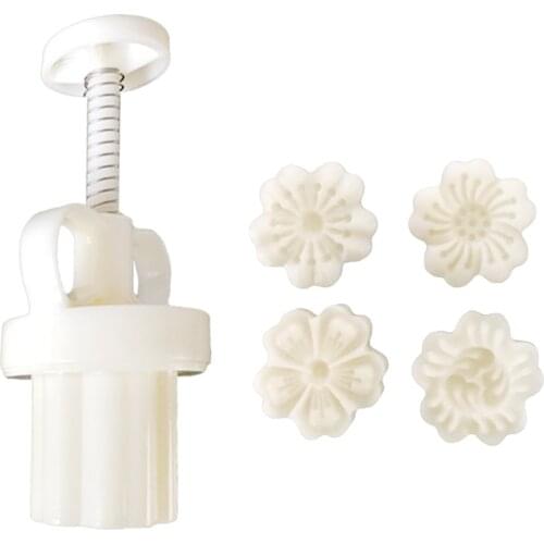 2021 New Mooncake Mold 25g Cherry Blossoms Stamp Cake Cookie Mould Cutter Hand Pressure Food Grade Baking Accessories Mid-Autumn