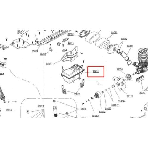 Original OFNA/HOBAO RACING 86031 FUEL TANK For HYPER 1/8 ST PRO/RTR TRUGGY