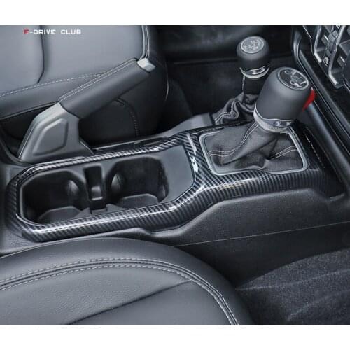 Central control gear panel Water cup panel Decorative frame stickers For Jeep 18-21 JL Wrangler Accessories car Interior