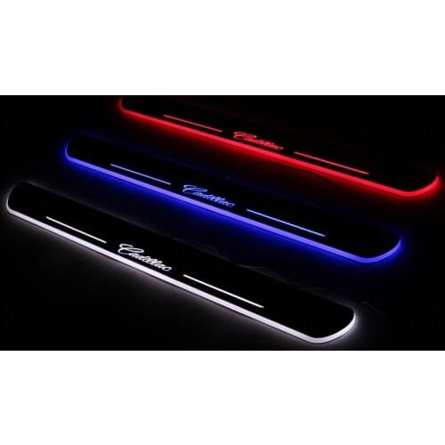 Welcome Pedal Lights For Cadillac XTS 2014 - 2017 Pedal car Door Sill Pathway Lamps led thresholds scuff plates Avante md auto