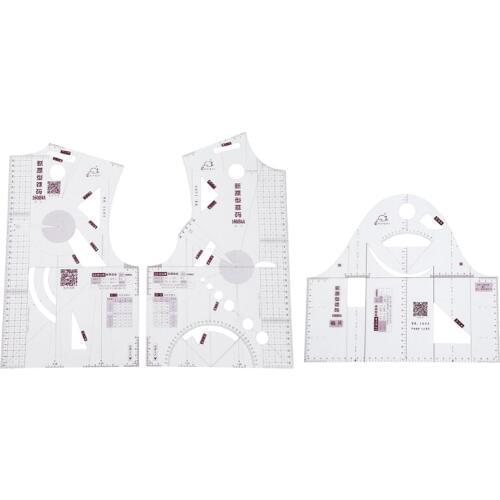 PPYY NEW -1:1 Fashion Cloth Design Ruler Crop Mold School Student Teaching Apparel Drawing Template Garment Prototype Ruler