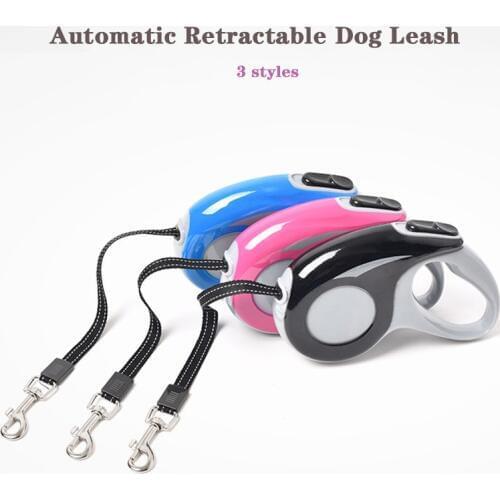 Strong Automatic Retractable Pet Leash Leads Durable Nylon Ribbon for Walking Leash Rope