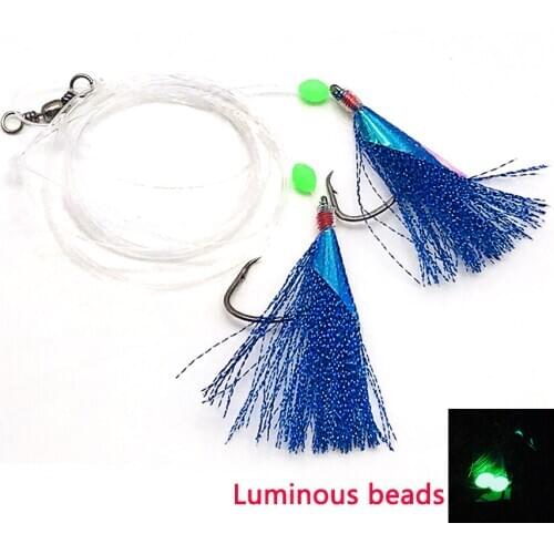 Simulated Fish Skin Swivels/String Hooks Fishing Sabiki/Texas Rigs Herring Luminous Fishing Lure/Bait/Tackle/Accessory Maruseigo