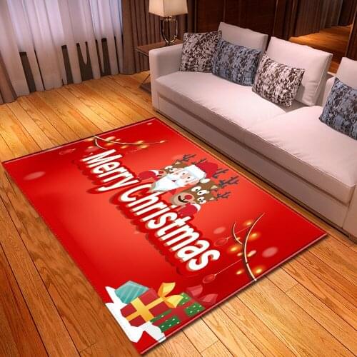 Merry Christmas 3D Printing Big Carpets New Year Bedroom Decoration Carpet Xmas Home Decor Gift Child Mats/Rugs Christmas Large