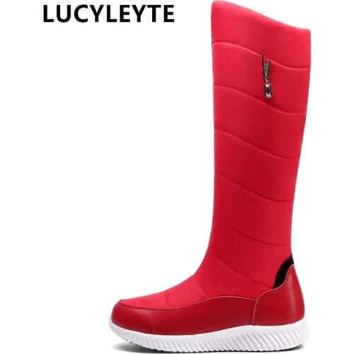 Warm ladies breathable snow boots winter zipper plush fluffy winter boots waterproof platform thick bottom anti-slip boots