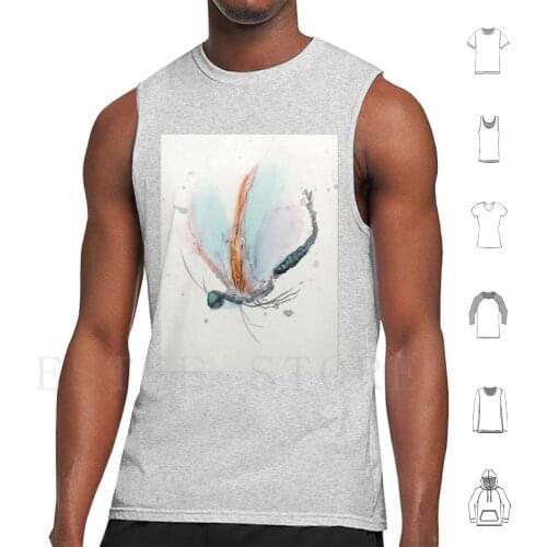 Dragonfly In Orange , Blue & Pink Tank Tops Vest Sleeveless Dragonfly Dragonflies Insects Bugs Dragonfly Art Insect Art