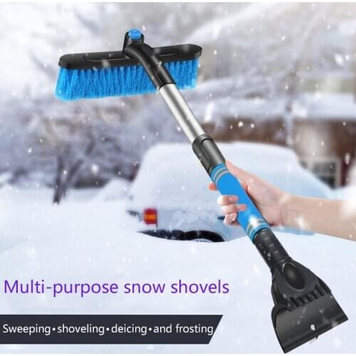 Extendable Car Sn ow Removal Brush Ice Scraper Foam Grip Detachable Sno w Remover Sno w Scraper