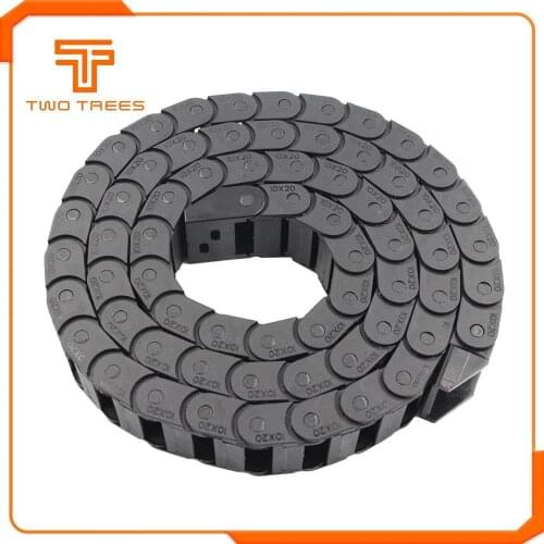 10mmx20mm L1000mm Cable Drag Chain Wire Carrier With End Connectors For 3D Printer CNC Router Machine Tools