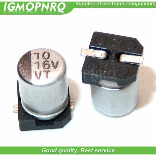 10pcs 16v10uf 4*5mm SMD aluminum electrolytic capacitor 10uf 16v 16v10uf-SMD