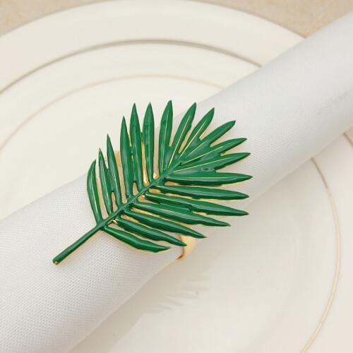 10pcs Hotel simulation loose tail sunflower leaf napkin ring plant leaf napkin buckle napkin ring mouth towel ring