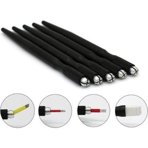 10 pcs Round Flex Needle Lock-Pin Device Manual Permanent Makeup Embroidered Eyebrow Tattoo Pen Microblading Pen